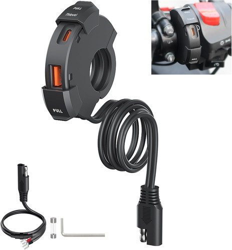 Chargeur moto usb prise - usb, c