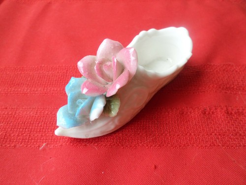 Vintage porcelain shoe - porcelain, with