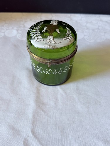 Bonbonnière verre vert - en,