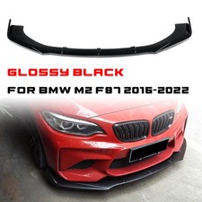 Pour BMW M2 F87 2016-2022 Spoiler Lèvre Lame Jupe Pare-Choc Avant Noir Brillant