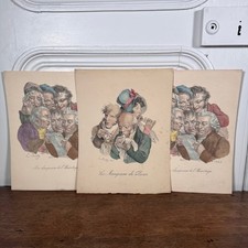 Trois gravures caricatures en