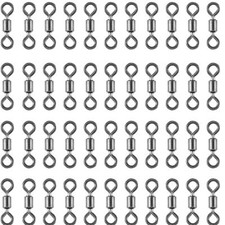 100 Pcs Émerillon Rolling de Pêche en INOX Emerillon Roulement avec Deau Soli...