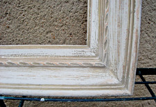 cadre ancien en bois massif cerusé 58 X 45 cm Feuill. 46,8 X 33,5 cm