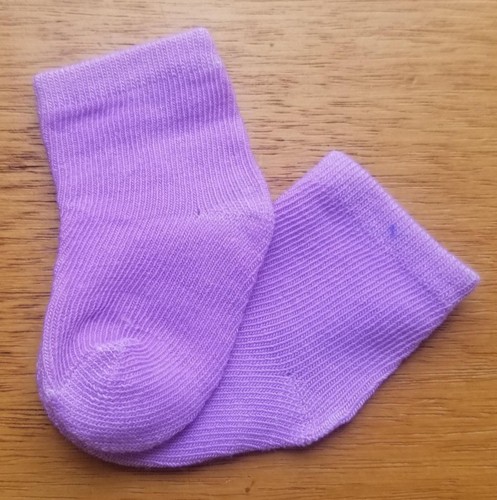 Chaussettes violet poupon - chaussettes,