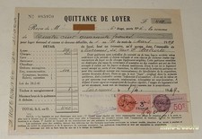 QUITTANCE de LOYER du 1er