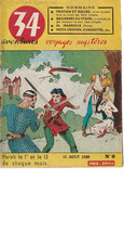 34 AVENTURES VOYAGES MYSTERES N°9 AOUT 1949 YVES LE LOUP INEDIT RENE BASTARD