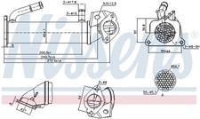 NISSENS 989321 Radiateur, réaspiration des gaz d'échappement pour FORD