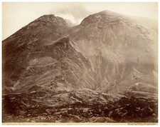 Italie, Napoli, Vesuvio, Cratère 1873, ampia apertura 1872  Tirage albuminé 