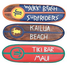Planche de Surf 60cm 3er Set 3 Surfboards Tiki Waikiki Plage Hawaii Islande