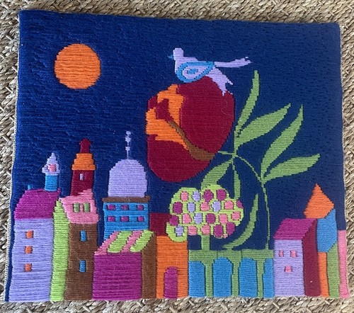 Cadre tableau tapisserie - tapisserie, laine