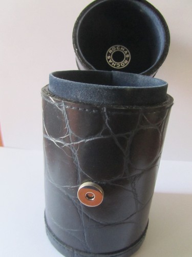 Rochas boite ronde - simili, cuir