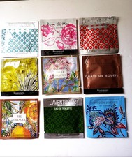 Lot de 9 échantillons parfums Fragonard-lingettes de 2ML