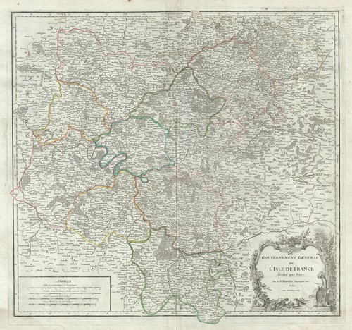 1754 vaugondy map the - 1754, ile