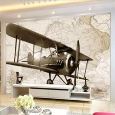 PAPIER PEINT  style avion ancien     QUALITE FINITION CANVAS 