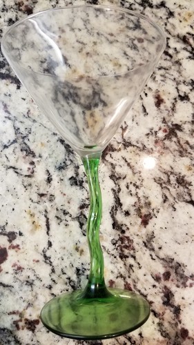 Green stem martini glass - martini,