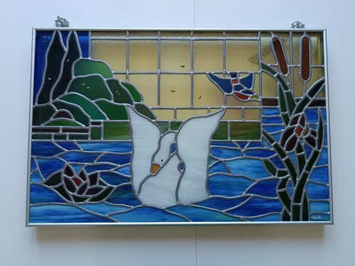 Tableau vitrail encadré - tableau,