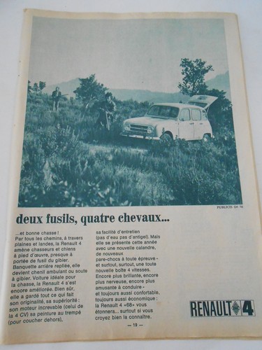 Pub 1967 renault - renault, deux