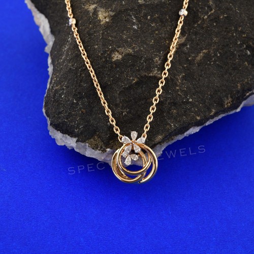 Pendentif rond diamant - rond, pear