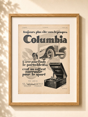 Pub ancienne columbia 1929 - pub,