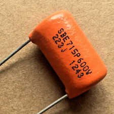 1 Condensateur SPRAGUE Orange Drop MKP NOS 22nF - 600V - 0.022uF - 22000pF