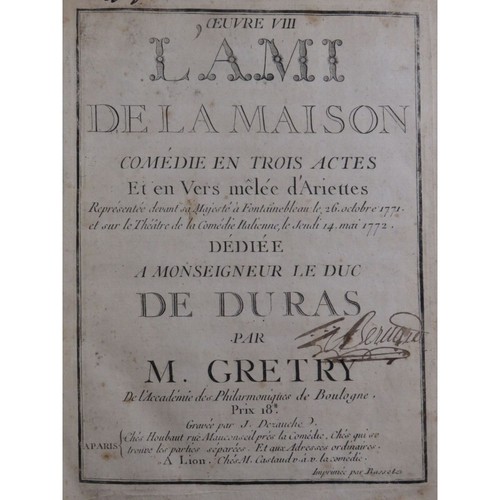 Grétry andré ami la - grÉtry, de