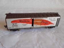 Vintage Fleischmann American series tinplate wagon Western pacific 1960s
