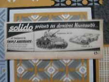 Publicité SOLIDO & CHARS SHERMAN M4-A3 + LIGIER JS 3