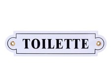 Plaque emaillée Toilette 5x20