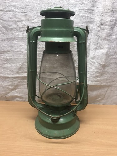Ancienne lampe tempete verte - ancienne,