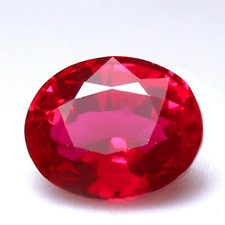 Pierre précieuse en vrac non chauffée coupe ovale naturelle rubis rouge sang ...