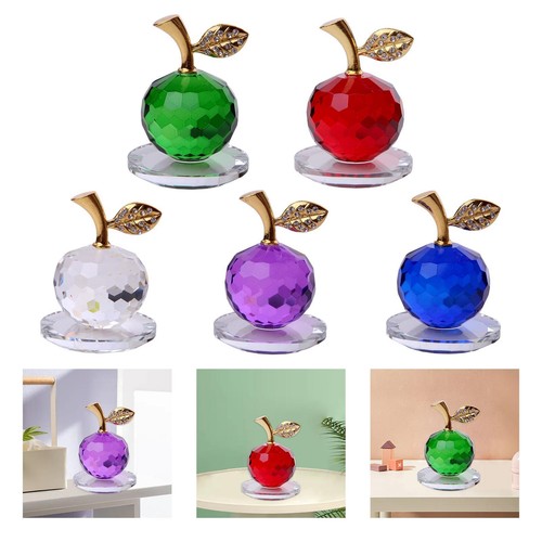 Cristal pomme figurine - cristal,
