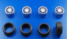 Ensemble de roues 206-01 4x Jante Désign Forgiato_Direzione dr/gau + Pneus 1/43