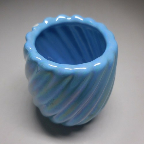 Céramique poterie ronde - , bleue