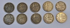 10  pièces de 10 francs Guiraud 1950-1958- République Française 