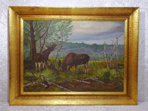 Antique peinture huile - peinture, À