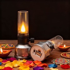 Ancienne lampe bougie LED style kérosène lanterne à piles pour lueur douce