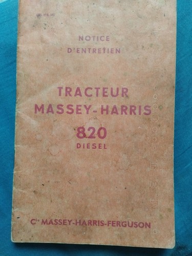 Notice entretien massey - notice, d'entretien