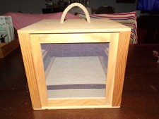 Ancienne petite cage à fromage pour garde manger ( 22.2 x 22.2 x 20 cm )