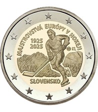 1x 2euro commémo. Slovaquie 2025 - Hockey sur glace (neuve)