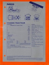 IVECO GRANDS ROUTIERS / 190-36T TURBOSTAR / CHASSIS TRACTEUR /   FICHE TECHNIQUE