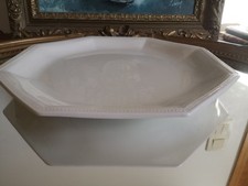 Plat octogonal bord perlé