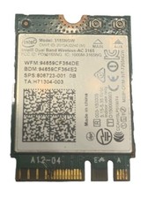 Carte WiFi Bluetooth Intel Wireless-AC 3165 3165NGW Dual Band 802.11AC NGFF M.2