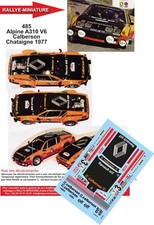 DECALS 1/24 REF 0485 RENAULT  ALPINE A310 V6 CALBERSON RALLYE CHATAIGNE 1977