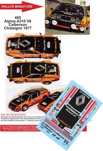 Decals ref 0485 - decals, 1/43