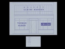 CARTON INVITATION EXPOSITION - THOMAS HUBER - 1995 - GALERIE CLAIRE BURRUS