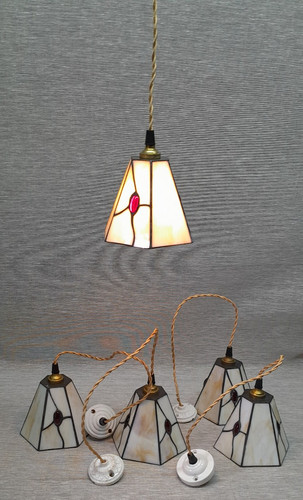 Lustre suspension vitrail - suspension,