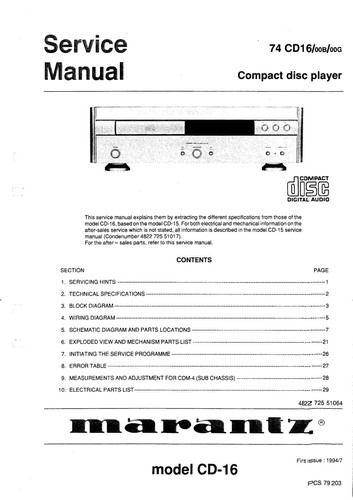 Service manuel instructions - service,