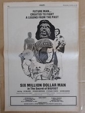 SIX MILLION DOLLAR MAN / FIVE DAYS FROM HOME - AD TRADE POSTER - LEE MAJORS