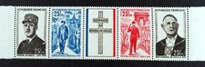 Bande de 1971  - 4 timbres et vignette " Hommage au Général de Gaulle " 403A CFA