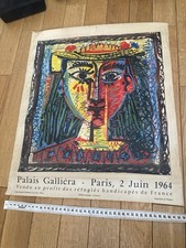 PABLO PICASSO AFFICHE ORIGINALE LITHOGRAPHIE PALAIS GALIERA 1964 LIMITE